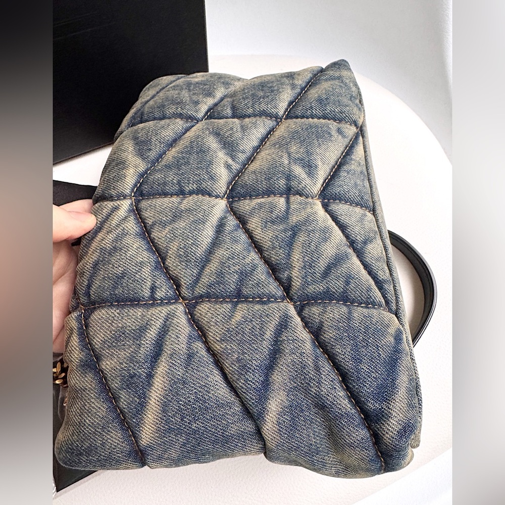 SOLD❌Saint Laurent Puffer Toy Lou Bag in Denim Cassandre Logo crossbody blue - Picture 5 of 11